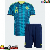 Camisa de Futebol Colômbia Rafael Santos Borre #19 Equipamento Secundário Infantil Mundo 2026 Manga Curta (+ Calças curtas)